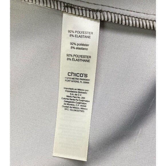 Chico’s Sz 2 US Large Animal Instincts Scuba Jacket in Shiitake Open Front NWT - Picture 8 of 10